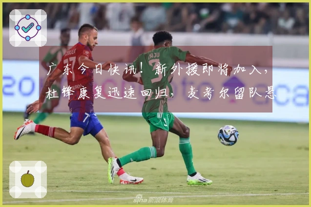 广东今日快讯！新外援即将加入，杜锋康复迅速回归，麦考尔留队悬念未解
